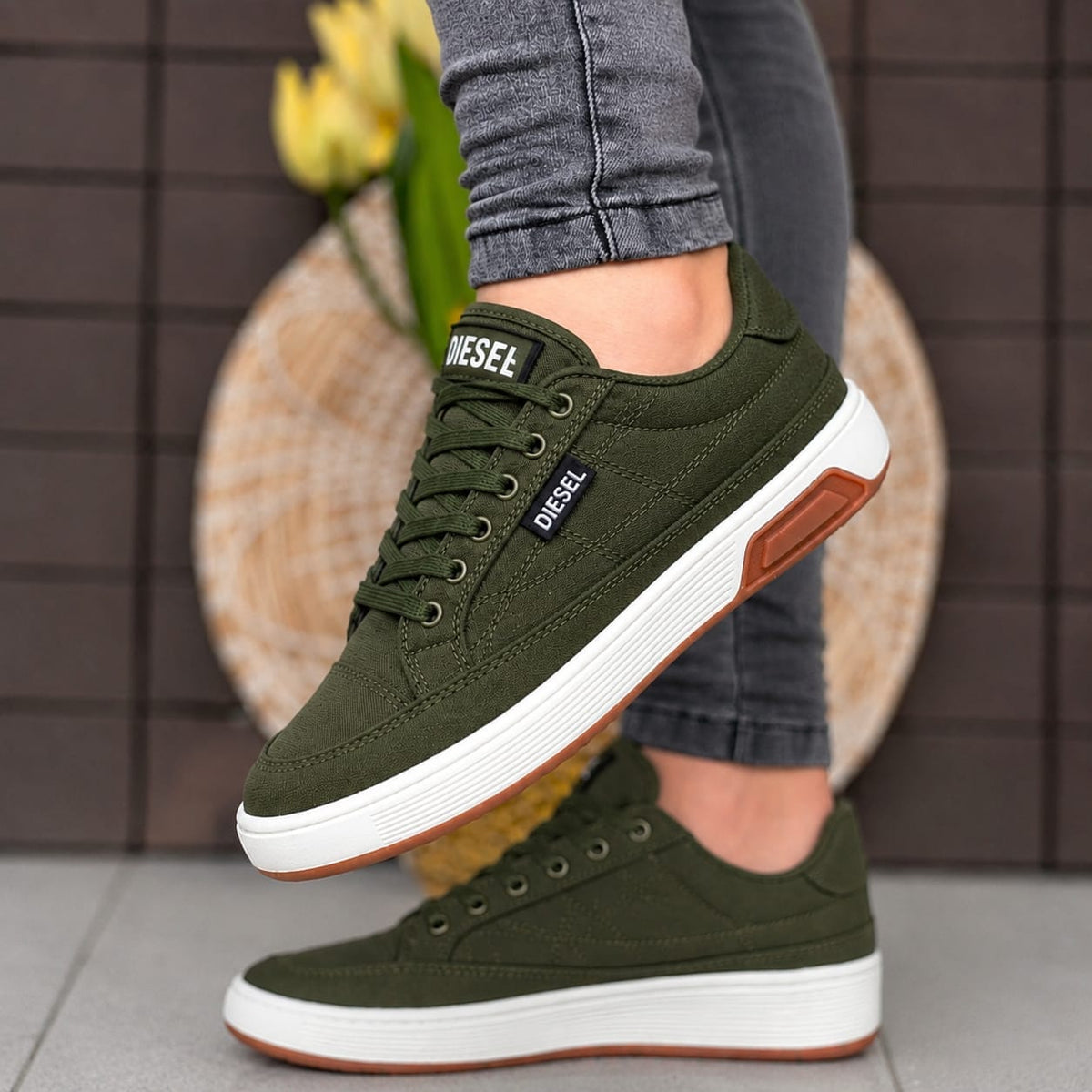 Nana Shoes – Verde suela marrón