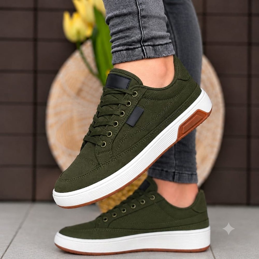 Zapato casual Nana Shoes Verde con suela marrón